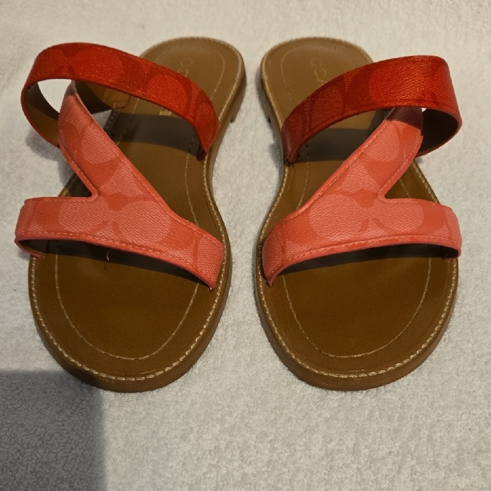 P413. Coach Pink Sandals |7.5
